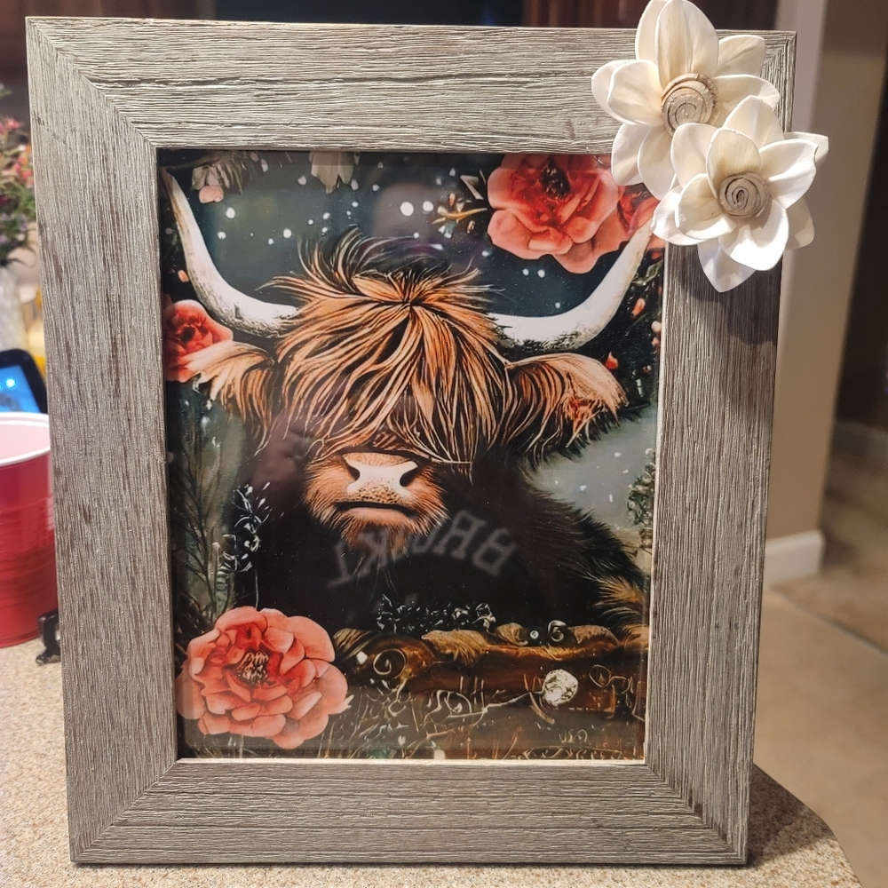 8×10 Highland Cow Art